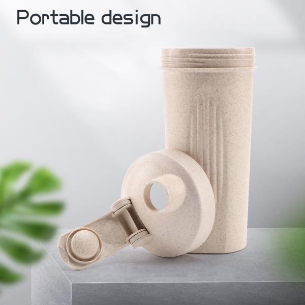 600ml Sports Environmental Protection Material Wheat Shaker Bottles Protien Shaker Bottles