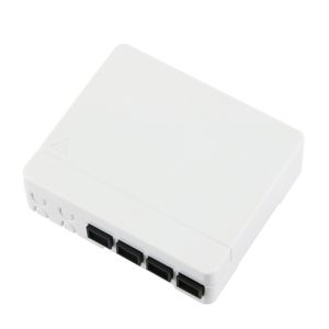 4 Port SC LC FTTH Mini Fiber Optic Termination Box Face Plate