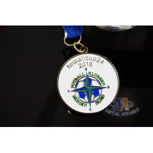 Soft Enamel Football Award Medals , Custom Soccer Medals For Kids Anti Corrosion