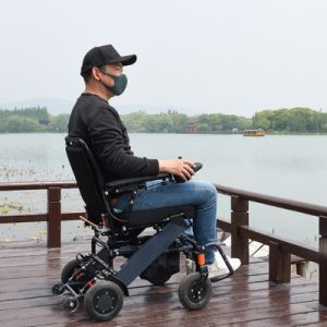 Quality Foldable PU Tyre Lightweight Motorized Wheelchair Compact for sale