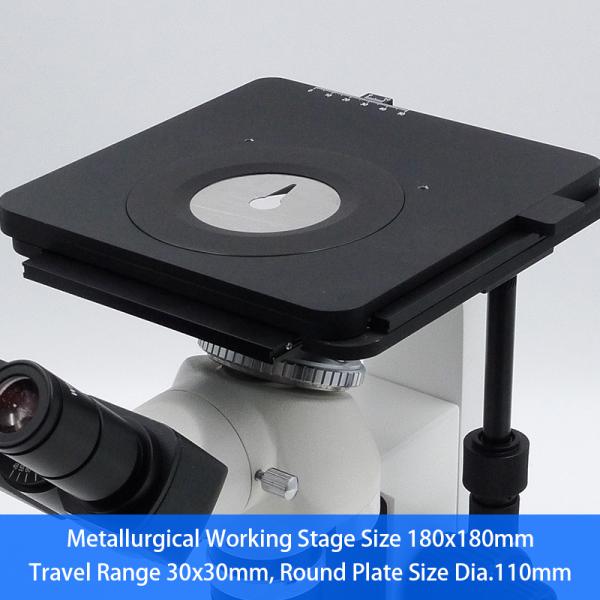 Inverted Metallurgical Optical Microscope WF10x/18mm Eyepiece Quadruple Nosepiece