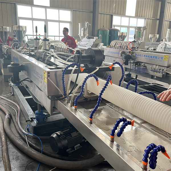 Double Wall Corrugated Pipe Making Machine for Pipe Od 110mm / Pipe Speed 5-6m