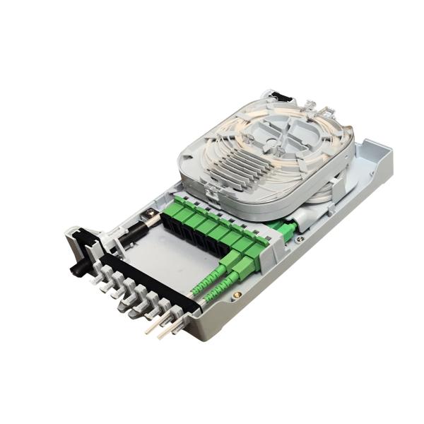 GFS-8ZT-2,fiber distribution box,splitter box,Max Capacity 8 cores,,size 235*126*52mm, Material: PC+ABS,IP 65