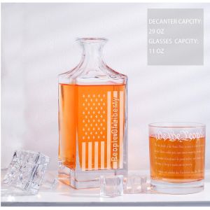 Glass Bespoke 450ml Decanter Whisky Glass Bottles With Customer Logo