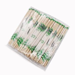 Stocked Eco-friendly Disposable Bamboo Chopsticks with Round Shape and Flatware