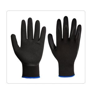 General Maintenance Nylon Liner Black Nitrile Gloves