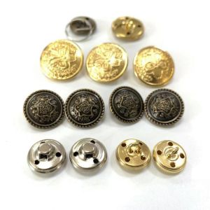 Wholesale metal military buttons custom logo sewing brass buttons