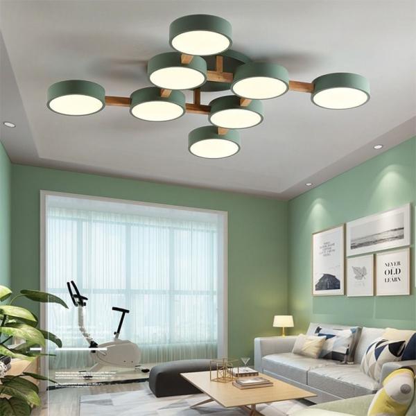 Nordic modern hotel apartment villa LED ceiling lamp wooden chandelier(WH-WA-14)
