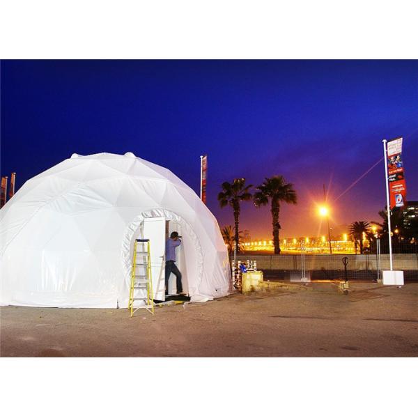 Advertising Wind Proof Fabric Sidewall Geodesic Dome Tent White For Events