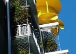 Flex Metal Green Wall Mesh Net Ferruled / Knotted Type With Size Customized