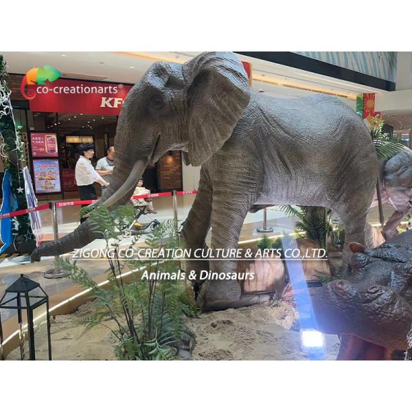Animatronic Animal Replicas Animatronic Elephant For Theme Park Decoration