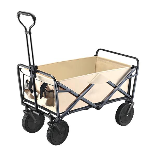 Buy 80L Waterproof Folding Camping Wagon with 5" Wheels at wholesale prices