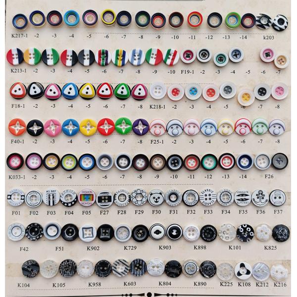 Wholesale Custom Garment Accessory Sewing Shirt Plastic Resin Buttons