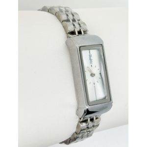 Fashion Men Silver Timepiece Stainless steel Strap Quartz Wristwatches