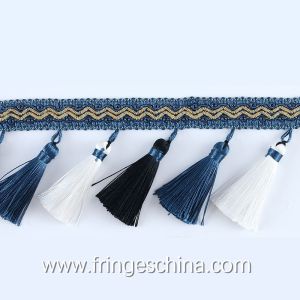Handmade fashionable chain beads lace tassels fringes for curtain/sofa/pillow