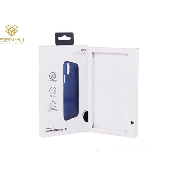 350gsm white cardboard mobile phone case package for iphone x paper box