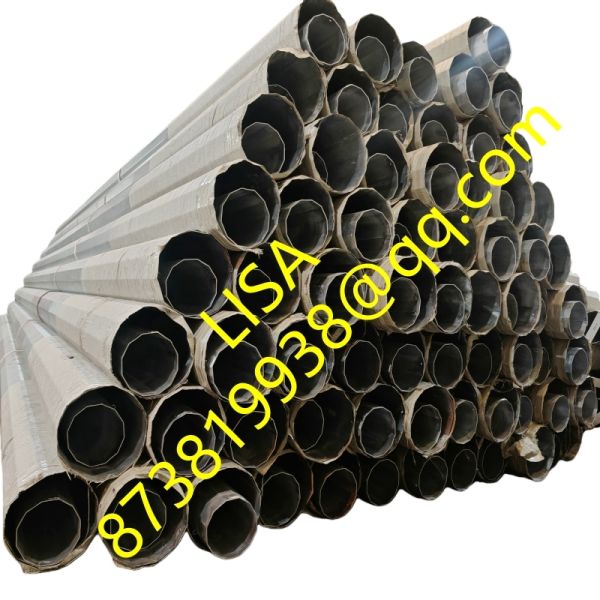 60FT Hot Dip Galvanized Direct Buried Transmission Sub-transmission Steel Pole with Bitumen Painting and Sack Wrap