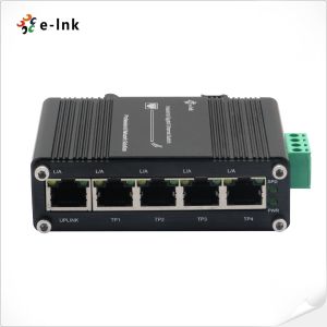 Mini Industrial Gigabit Ethernet Switch 5-Port 10/100/1000M 12-48VDC PoE