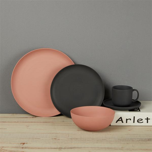 ODM Under Glazed Ceramic Plates Sets , European Style Matte Ceramic Dinnerware