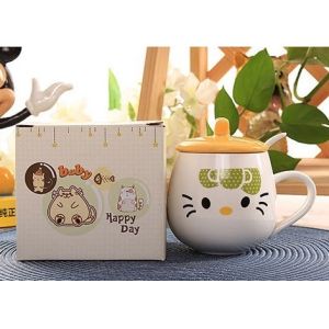 China Stoneware Glazed Hello Kitty Promotional Ceramic Mugs on sale