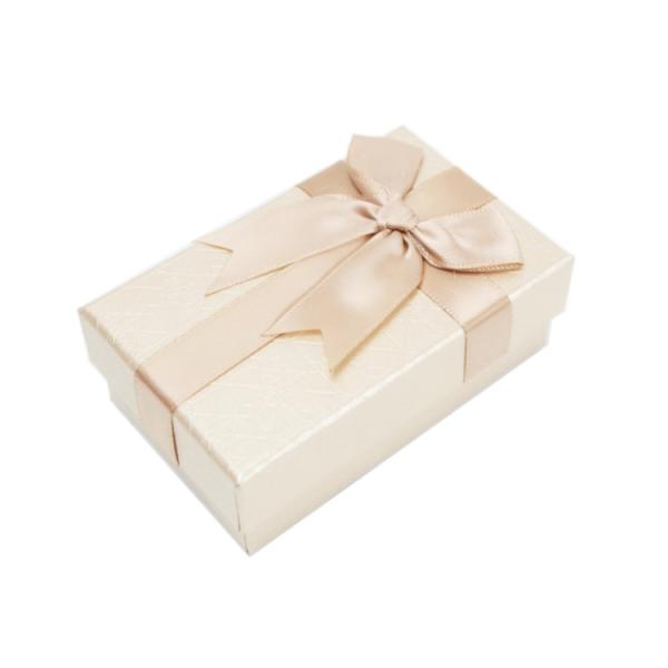 Custom Logo Color Box for Small Paper Jewelry Packaging Ribbon Bow Retail Stand Box