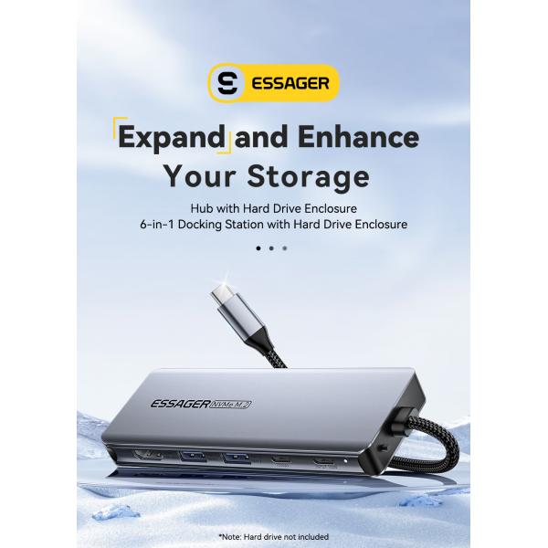 USB C Docking StationSSD USB Hub For Laptop 18cm Cable