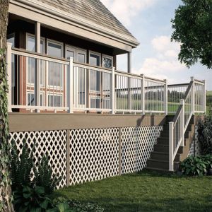 White Aluminum Stair Balustrade XY-PF037 for Deck Stairs Balcony