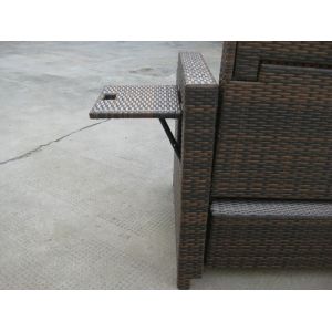 Outdoor Pool Rattan Expansion Daybed , Resin Wicker Furniture