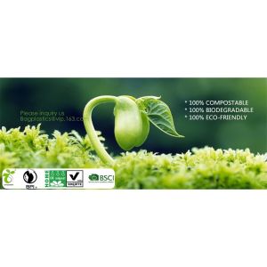En13432 Corn Starch Based Wholesale Biodegradable 100% Compostable Bags On Roll