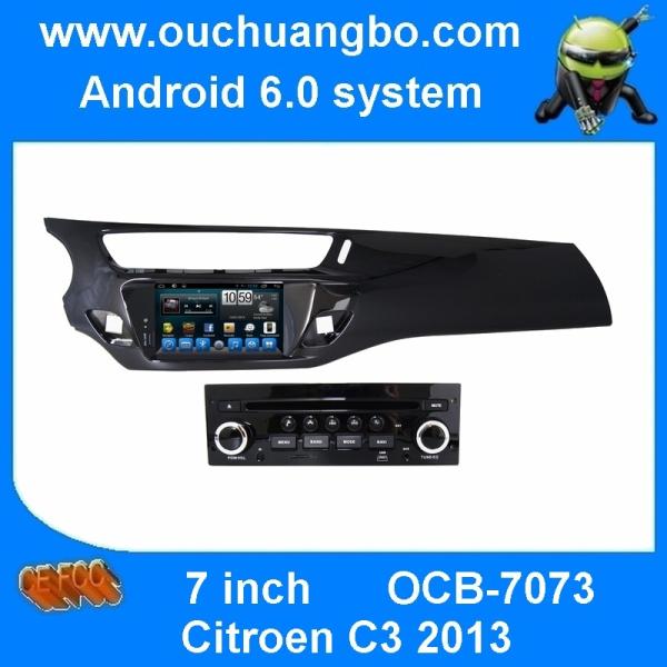 Ouchuangbo car stereo multi for Citroen C3 2013 with BT GPS USB steering wheel control. android 6.0 system