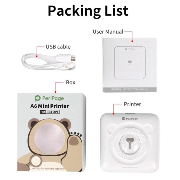 Portable Wireless Ios Printer with Thermal Line Printing Method and USB Connectivity