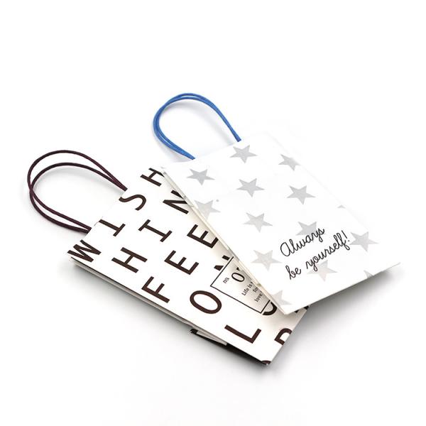 Party Candy Gift Kraft Handle Paper Bags With CMYK Pantone Colourful Color