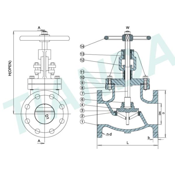 API Standard Cast Iron Globe Valve , Flanged Globe Valve For Chemical / Natural Gas