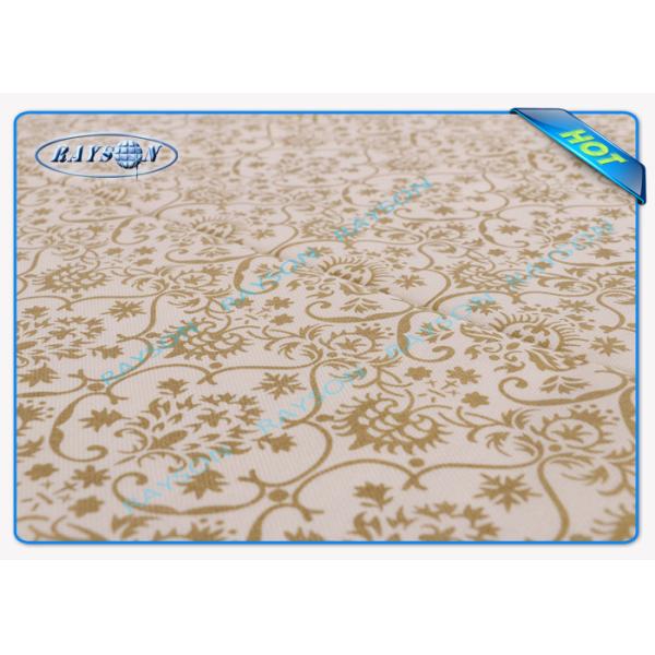 Buy Golden  Printing PP Non Woven Tablecloth , Spunbond Nonwoven Fabric Tablecloths at wholesale prices