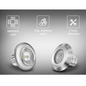 Stainless Steel RGB Recessed Pool Lights Submersible Underwater 10W