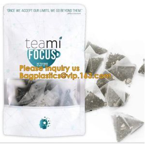 Biodegradable foil pouch standing up spice bag Clear Window Food Packaging Bag