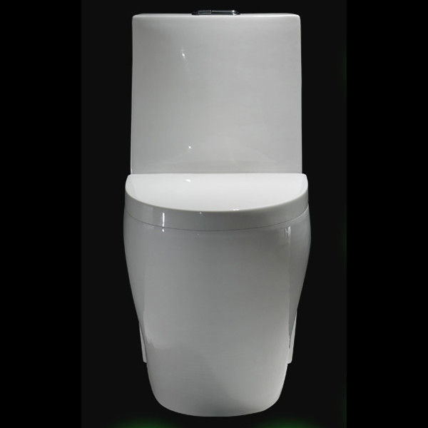 Buy 26" One Piece Skirted Dual Flush Toilet Flush Valve Ceramic Tall Toilet Bowls at wholesale prices