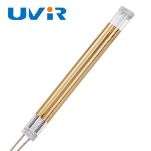 1700W Gold Coated Medium Wave Infrared Quartz Lamp