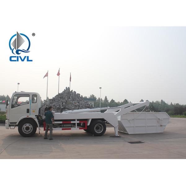 6 Tires Swing Arm Garbage Collection Truck SINOTRUK HOWO 6-10CBM 4X2 ZZ1127G4215