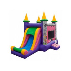 China Toddler Funny Princess Bouncy Castle , Purple Disney Princess Bounce House on sale