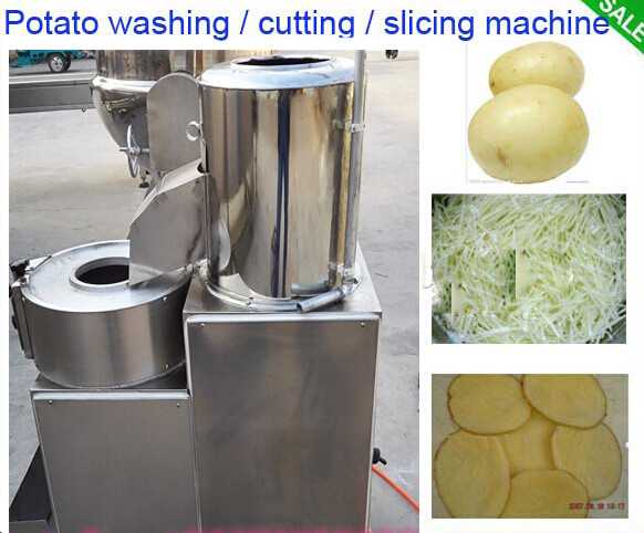 Buy High Effective Small Potato Chips Making Machine / Electric Potato Chip Cutter at wholesale prices