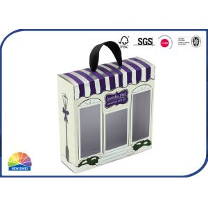 China Window Diecut Ribbon Decorated Folding Carton Box on sale