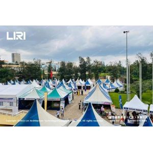 China DIN4102 Pagoda Outdoor Event Tents With Colorful PVC Sidewall on sale