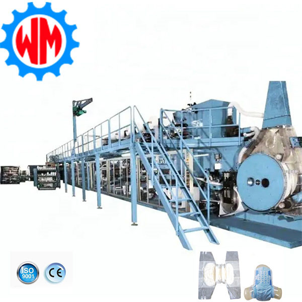 Stable Production 400pcs/Min Adult Diaper Making Machine 90% Efficiency