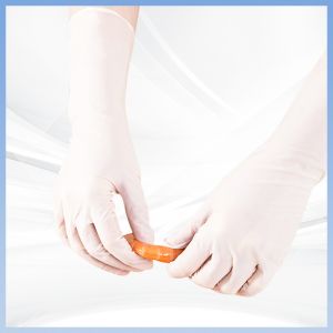 White Disposable Synthetic Nitrile Gloves Antistatic 100pcs/ Box