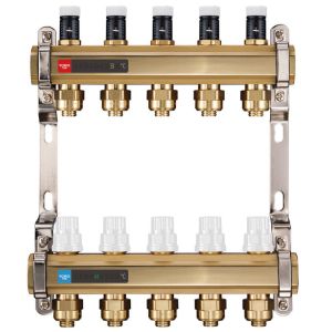 6122 Intelligent Brass Water Manifold With External Branch Supply Flowrate