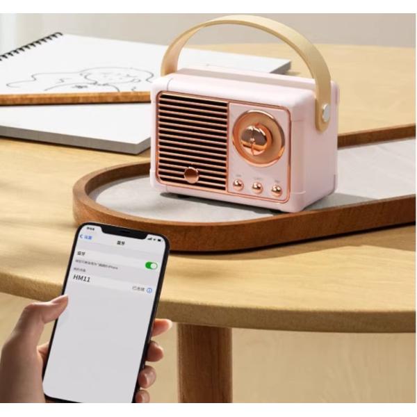 Retro Mini Bluetooth Speaker Compact Small Bluetooth Speaker Wireless With Hands Free Answering