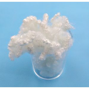 Bright White Hollow Siliconised Fibre , 100% Regenerated Psf Polyester Staple