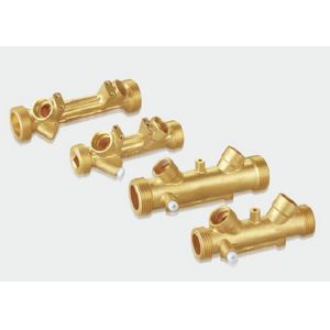 Diamter DN40 Transducer Body Water Flow Meter Brass Pipe