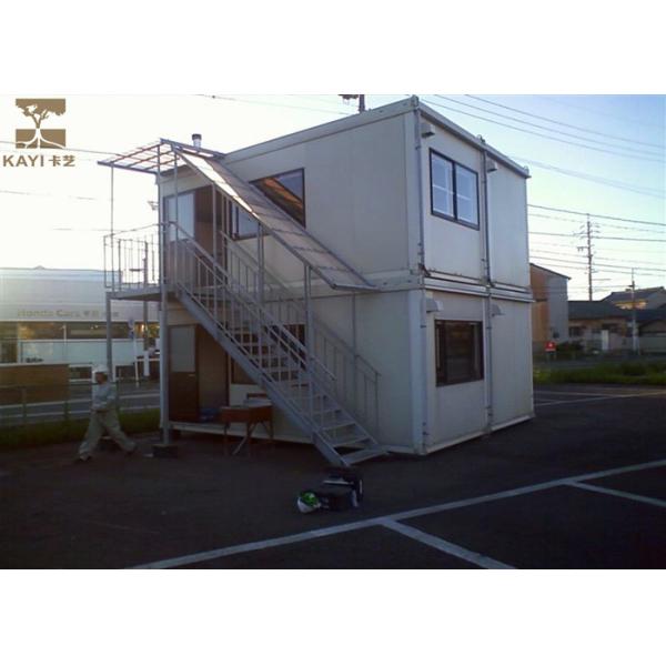 Two - Layer Flat Pack Container House , Flat Pack Metal Containers With Steel Door